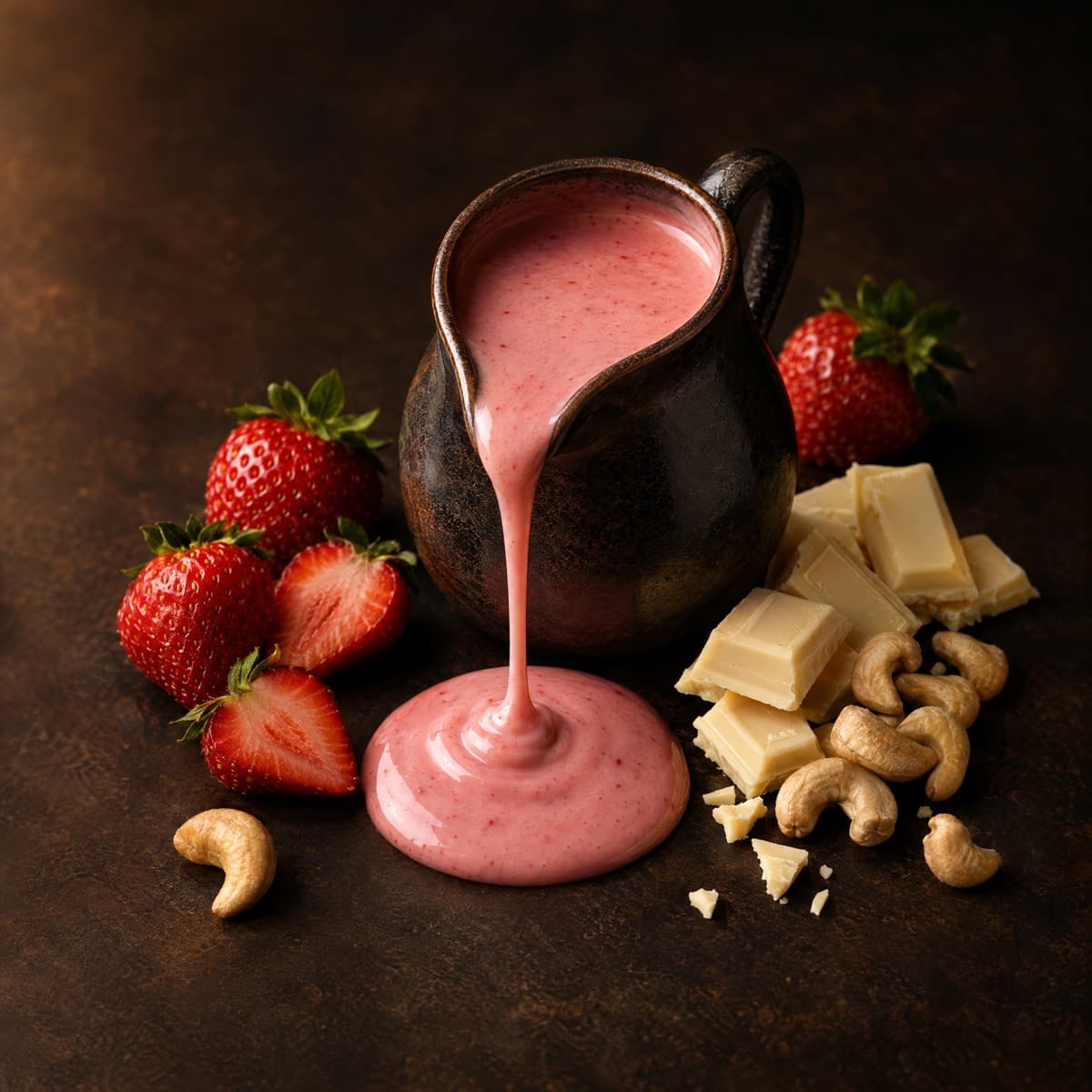 Strawberry White Choco Cashew